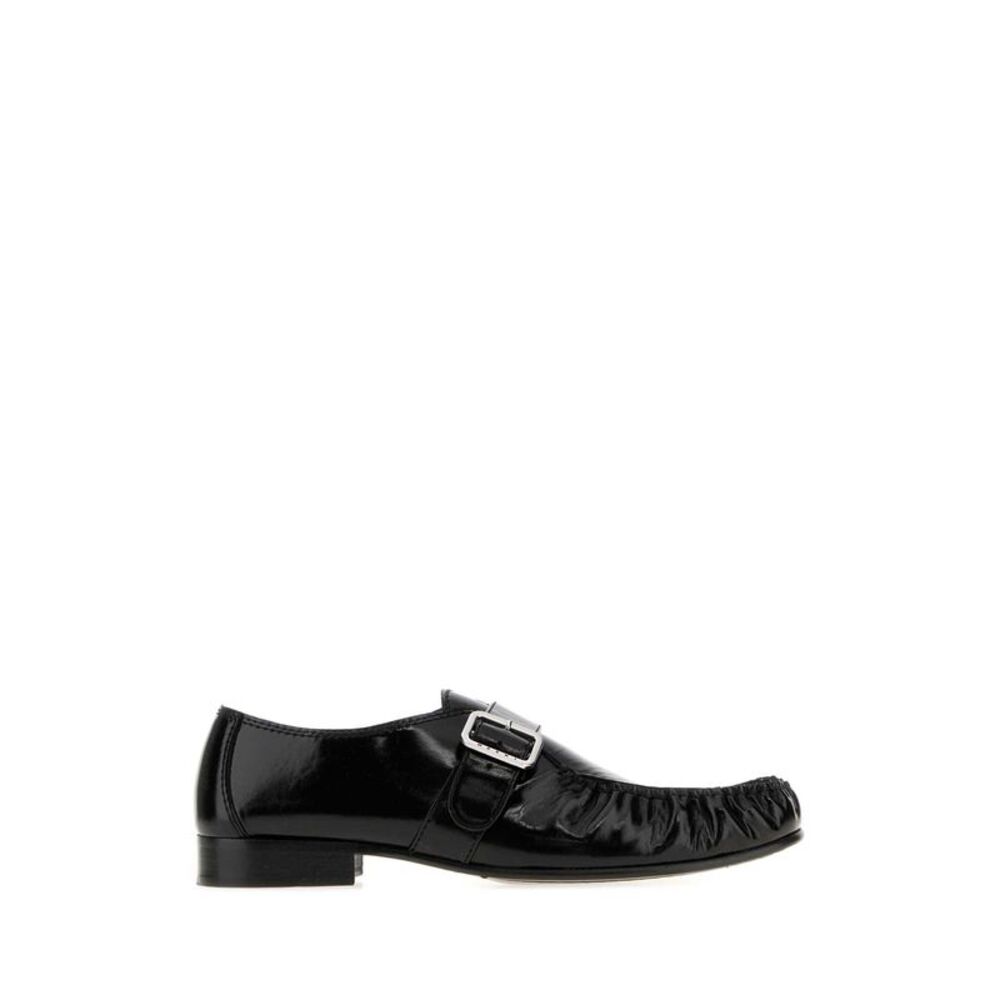 Marni Men Black Leather Loafers